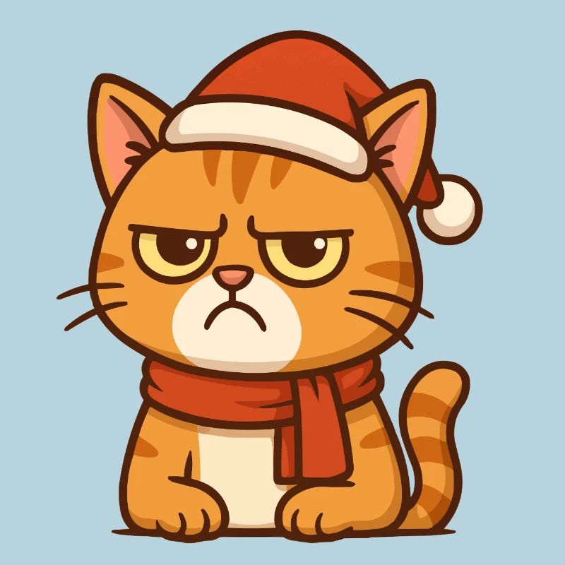 Grummiger Weihnachtskater