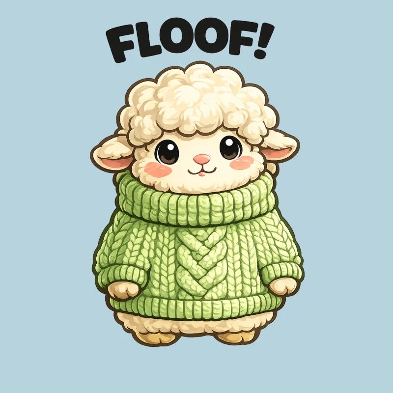 Design de pull mouton câlin