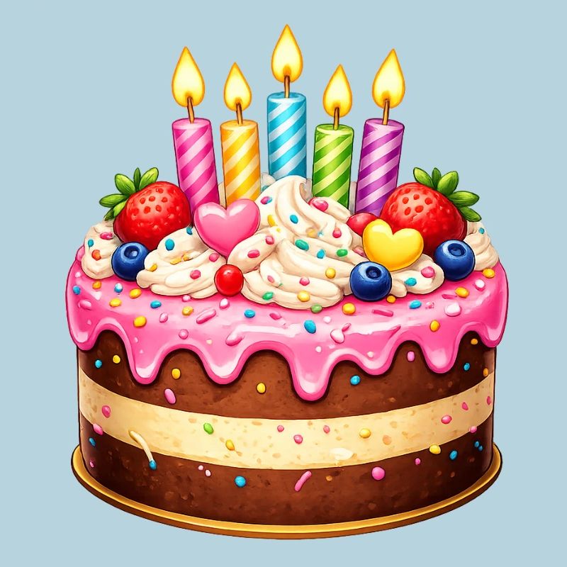Gâteau d’anniversaire avec bougies