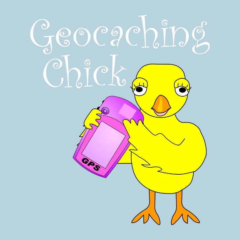 Geocaching Chick White Text