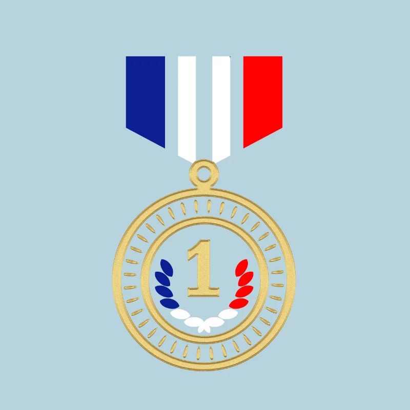 Red White Blue Medal