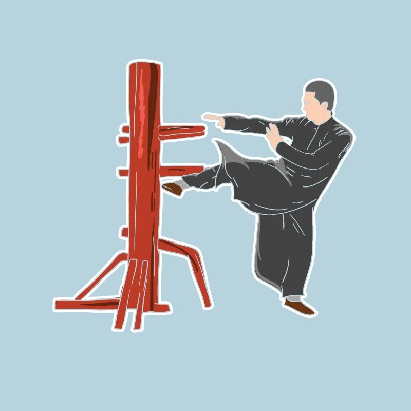 Pose de combat de Wing Chun