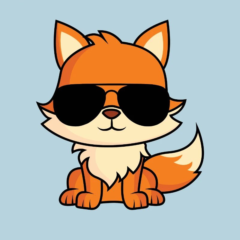 Fuchs mit Pilotenbrille