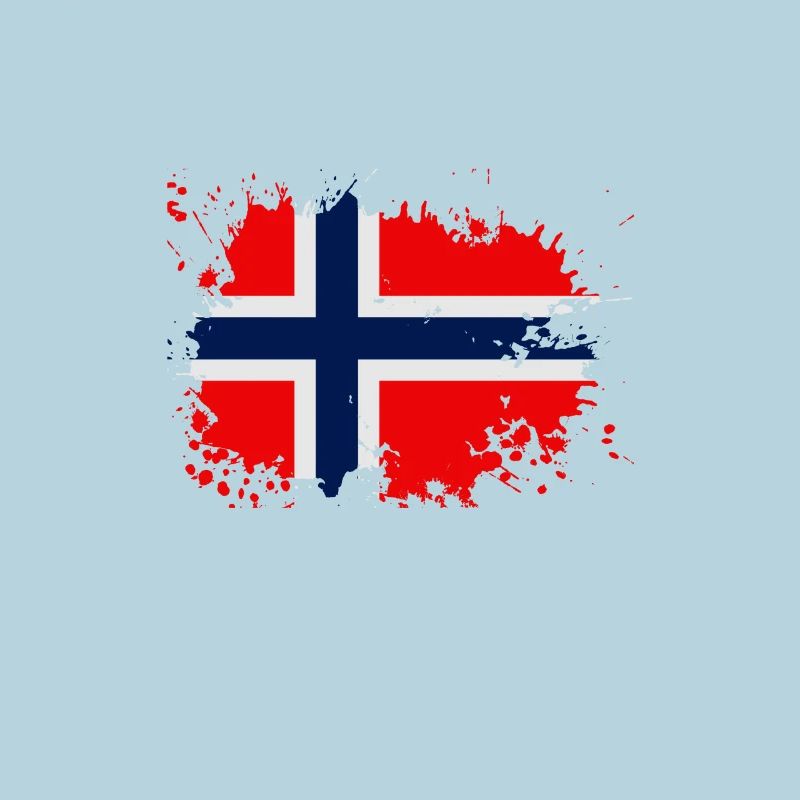 Norwegen Flagge Spritzer