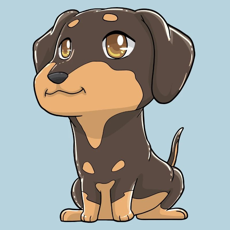 Teckel mignon Kawaii