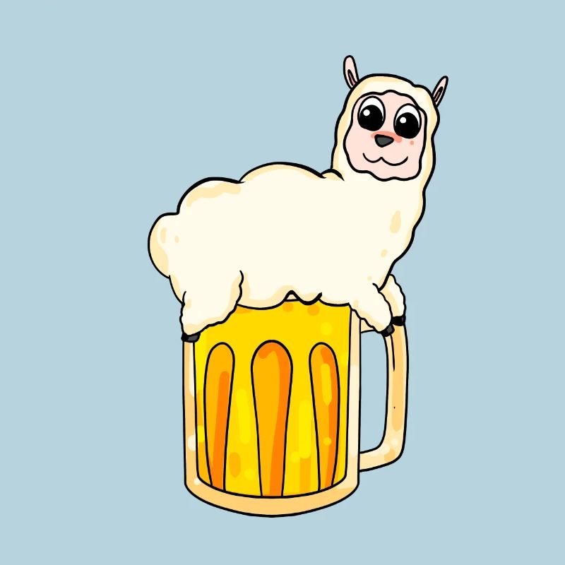 Bière drôle d’animal alpaga