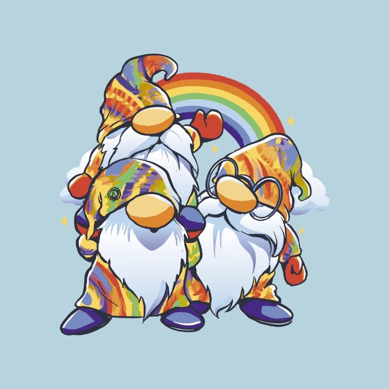 Duo Gnome Arc-en-ciel