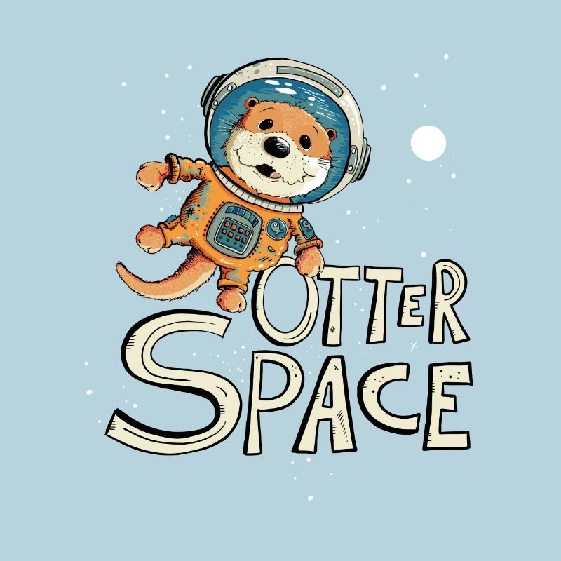 Otter Space Otter en tant qu’astronaute dans l’espace
