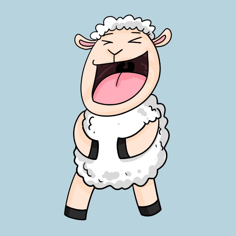 Sheep laughs