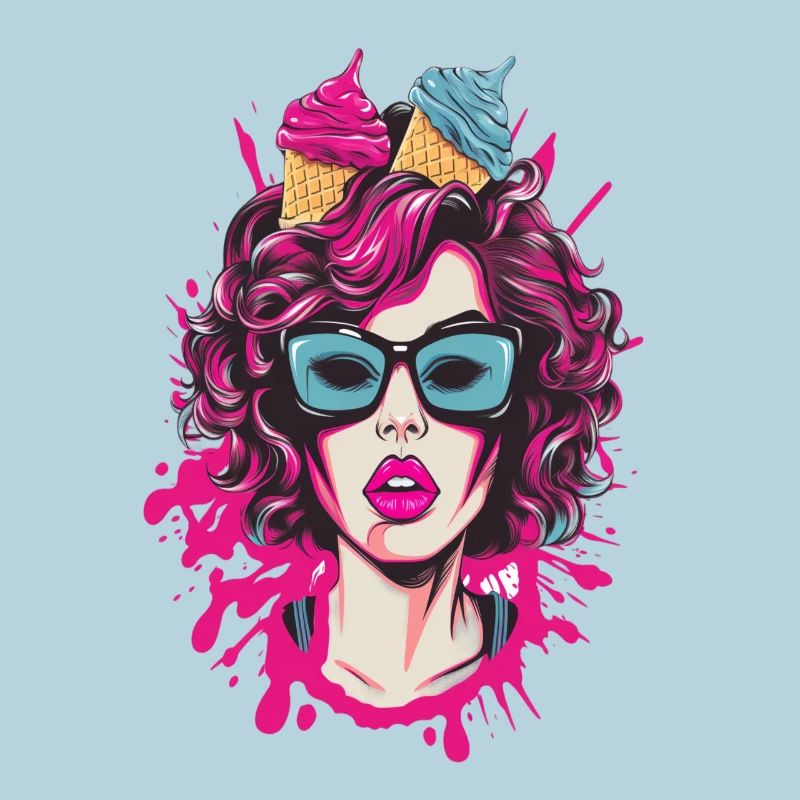 Lebendige Pop-Art Comics Schwester