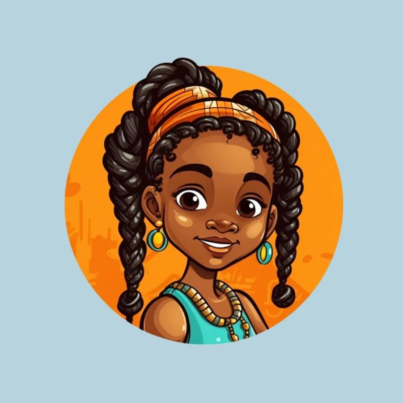 Elegant Afro-Heldinische Illustration