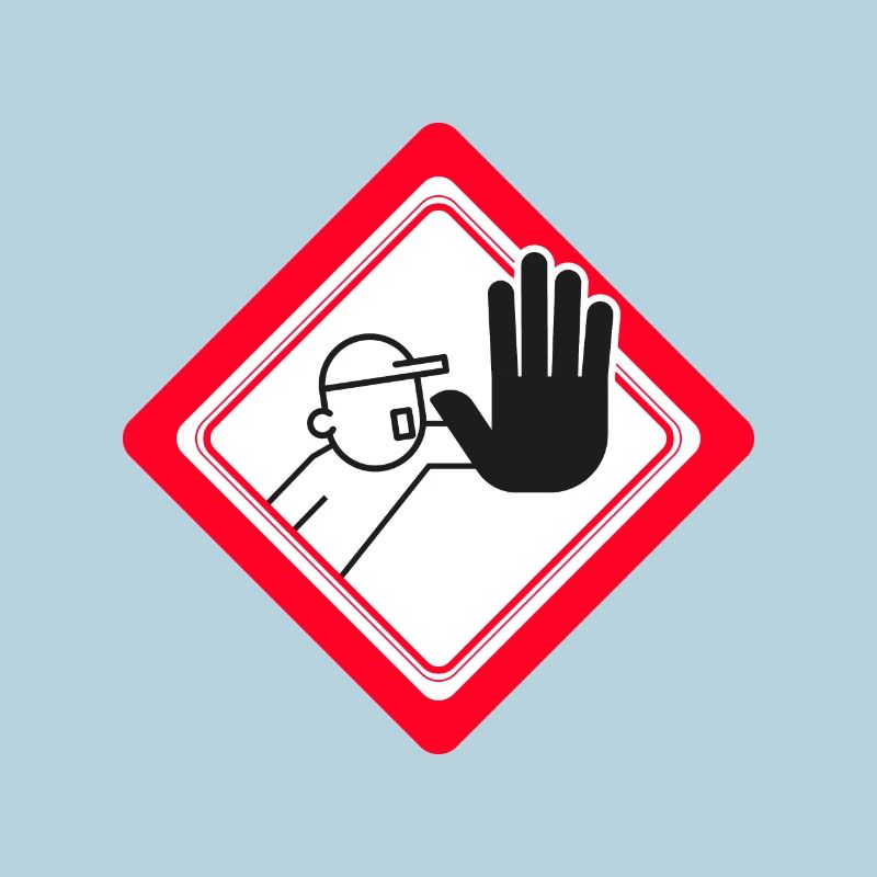 Unauthorized access prohibited Prohibition signs