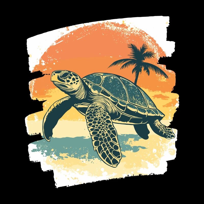 Tortue de mer rétro