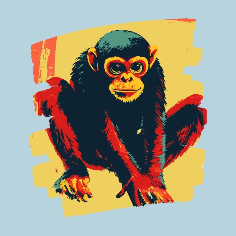 Singe araignée rétro