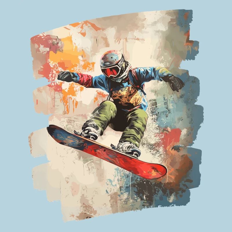 Snowboarder Pulverschnee