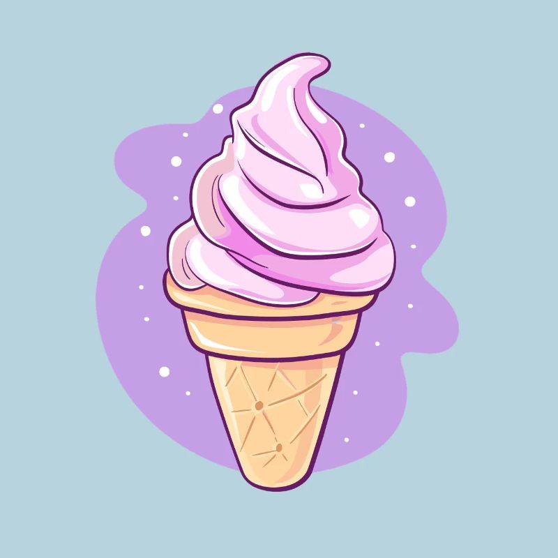 Glace molle rose
