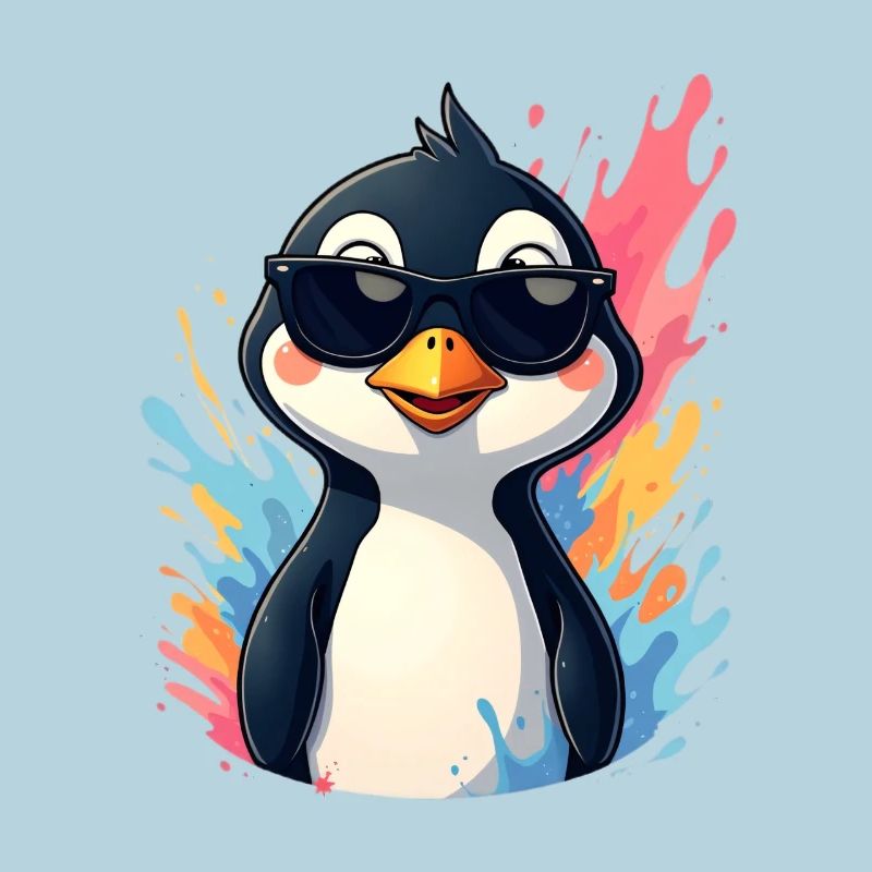 Cool Pingu with sunglasses