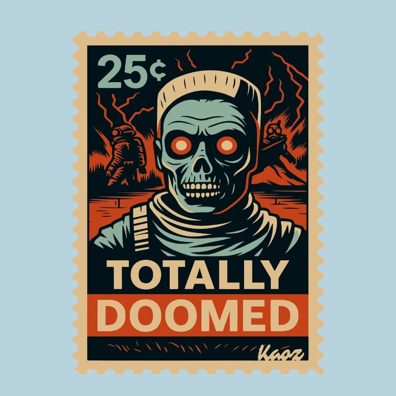 Apokalyptischer Schädel Illustrationsdesign