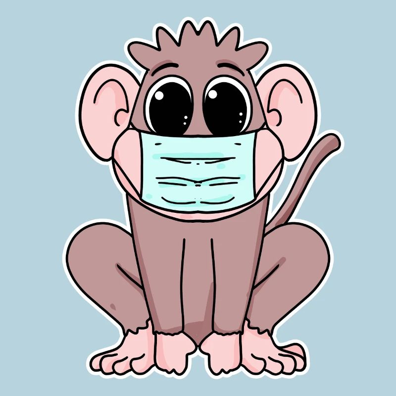 Affe mit Maske