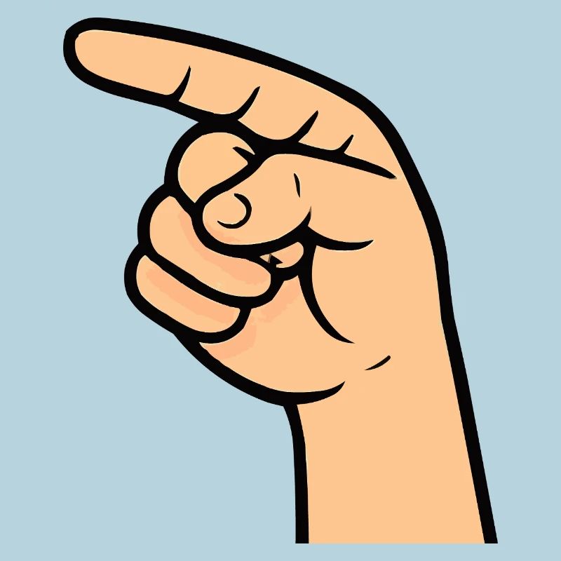 Hand Index Finger Comic