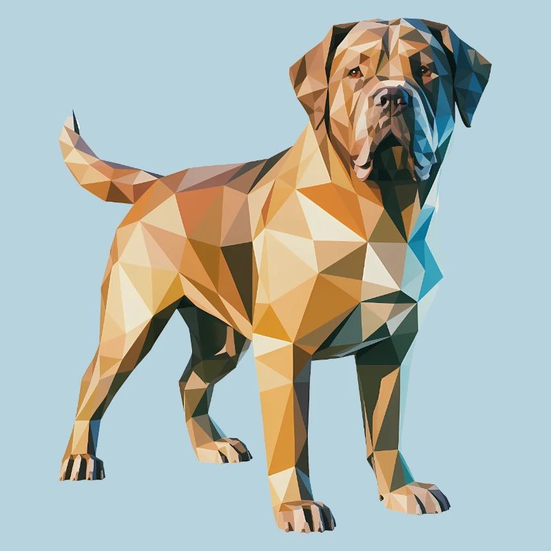 Brown Dog- Cool Low Poly  Logo