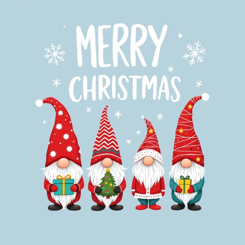 Merry Christmas Gnome Winter Magic