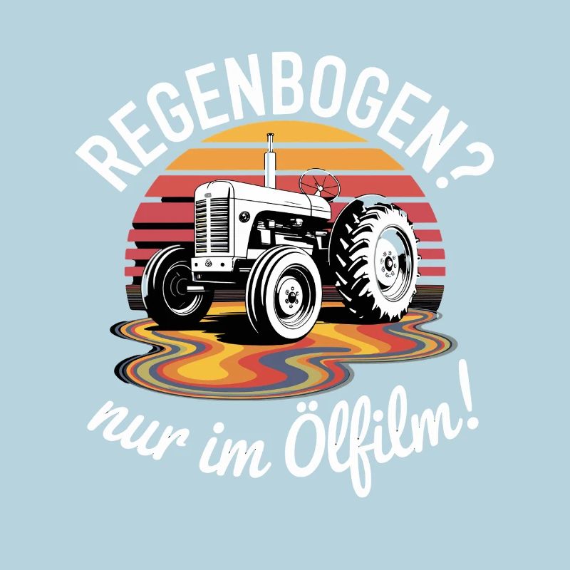  Regenbogen Nur Im Ölfilm Traktor Oldtimer