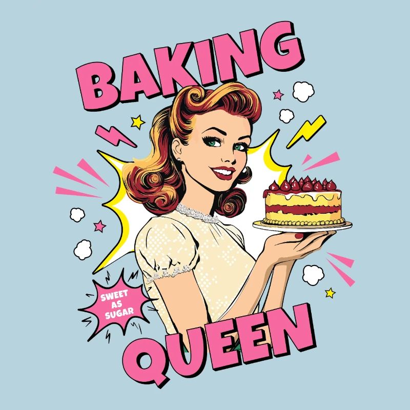 Cuisson Gâteau Cuisson Reine Cuisson Fée Boulanger Pop Art