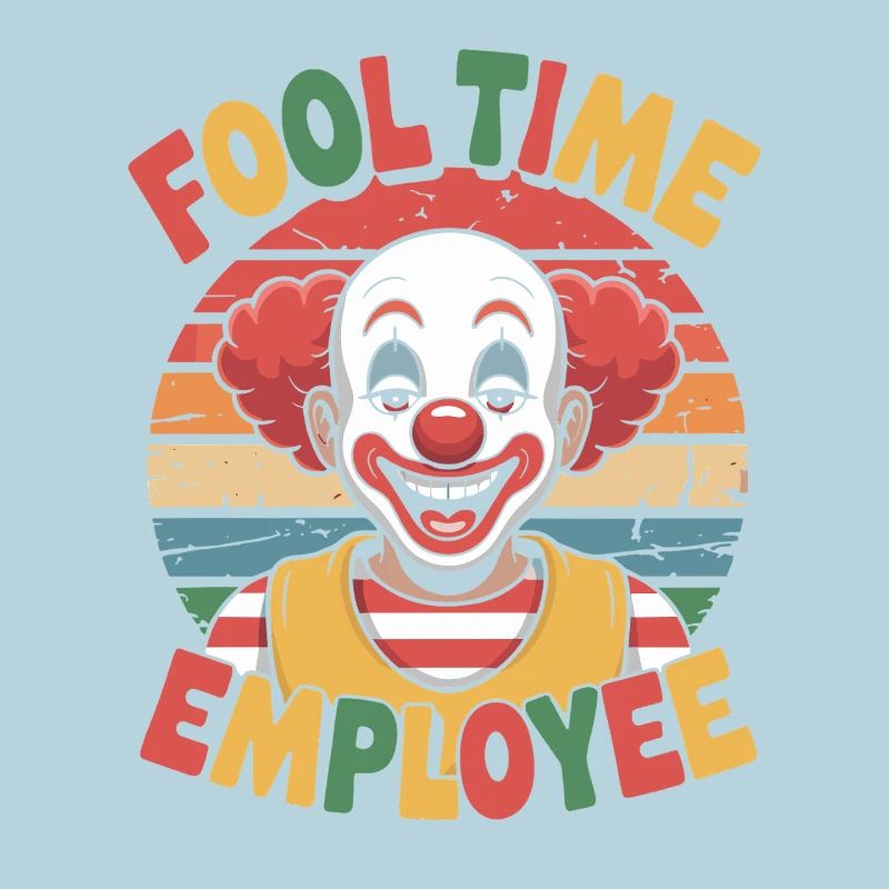 Fooltime Mitarbeiter Clown Motiv