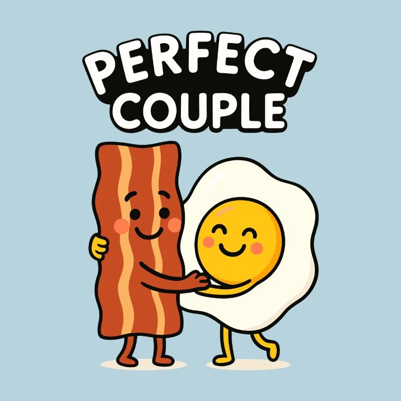 Perfect Couple Bacon Egg Breakfast