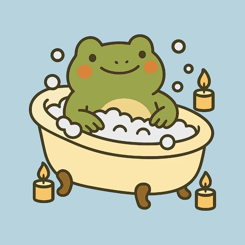 Bathing Frog – Self-Care & Relaxation