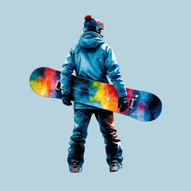 Farbexplosion Snowboarder