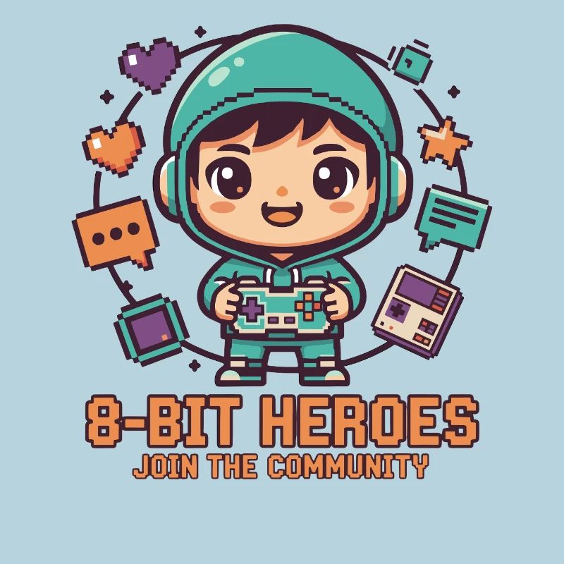 8-BIT HEROES | Gaming Retro Chibi Community Pixel