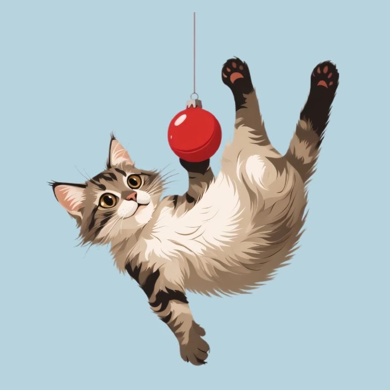 Jeu de balle acrobate de chat