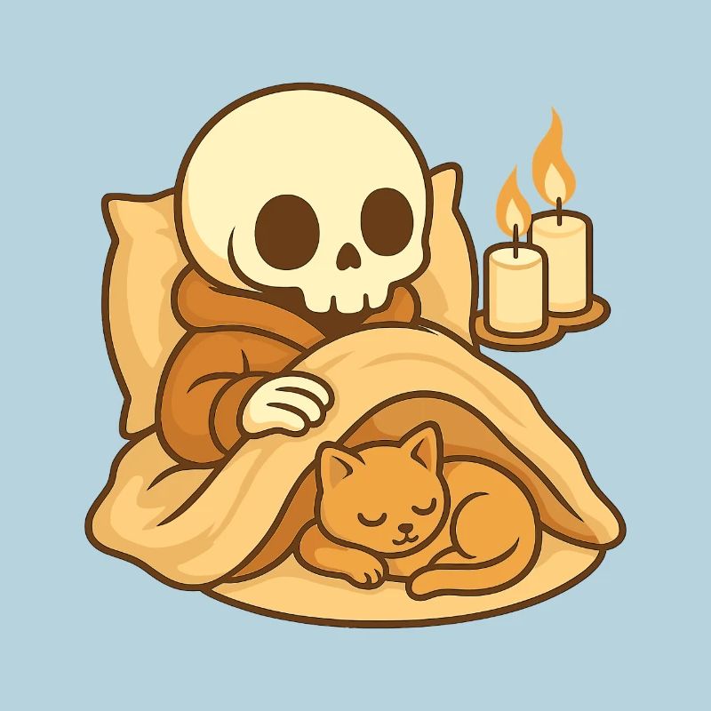 Sleeping Skeleton – Cozy Cat Sleep