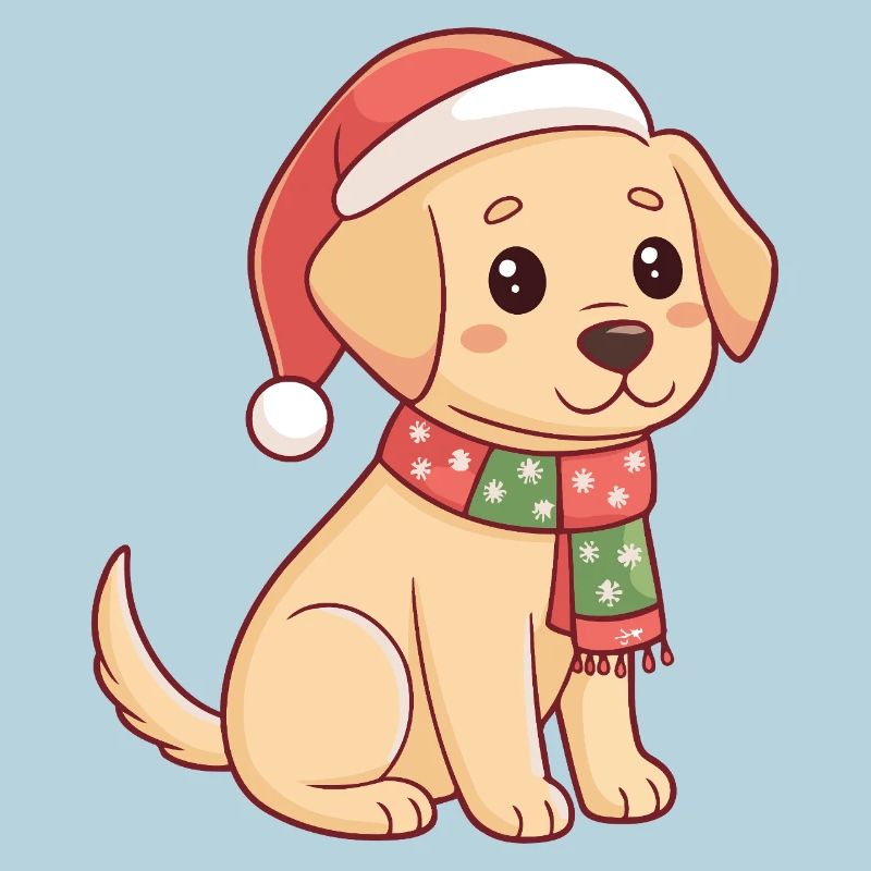 Chiot Noël Scintillant