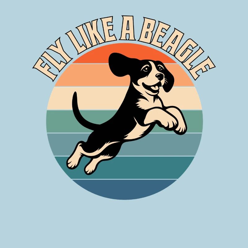 Volez comme un beagle rétro vintage