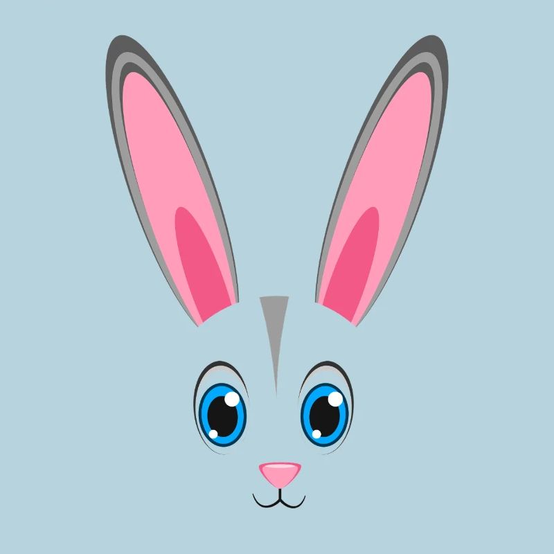 Cute Rabbit Face Kawaii Bunny Easter Lazy Costume