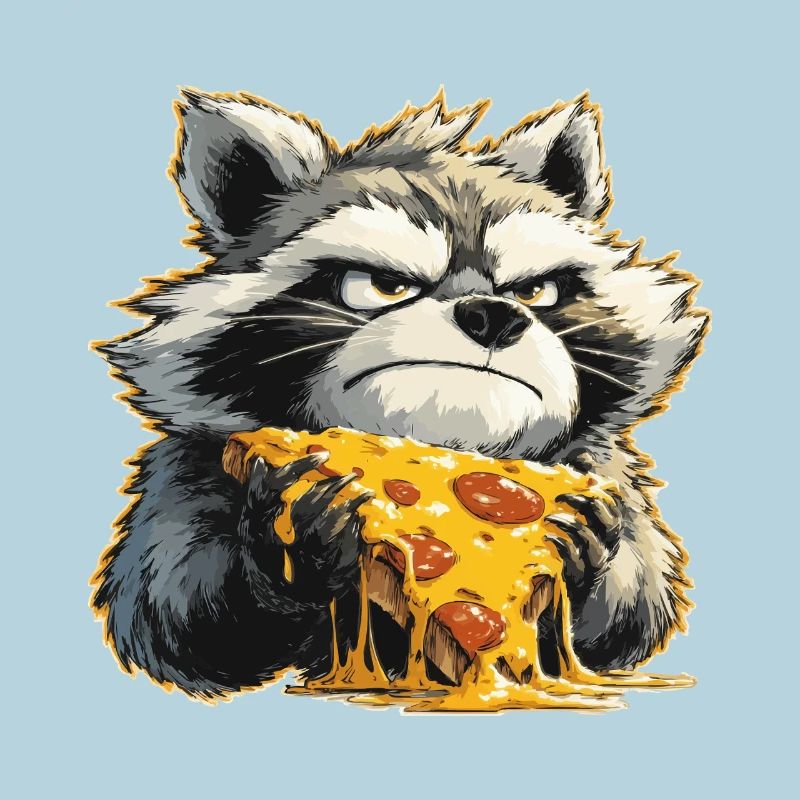 Pizza Waschbär Grimace