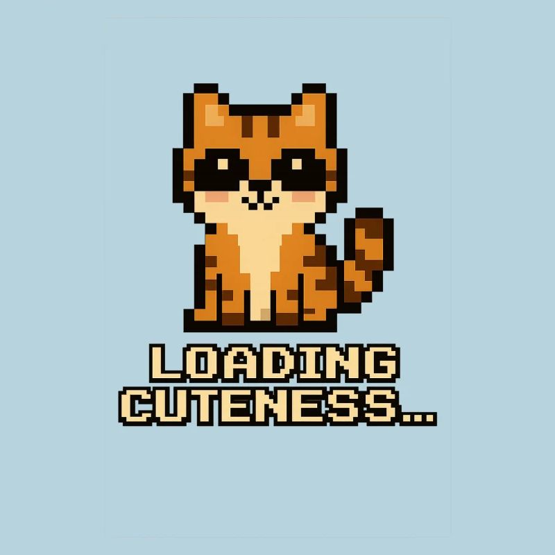 Lade Niedlichkeit Pixelkatze