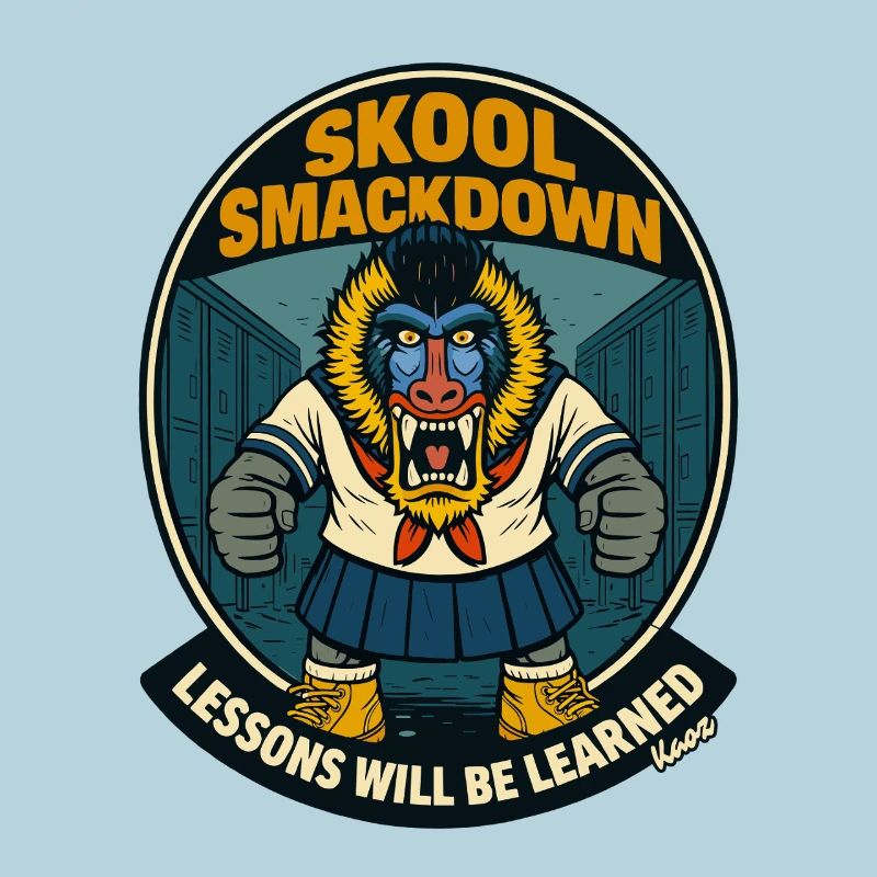 School Smackdown Primates Monkey Mandrill