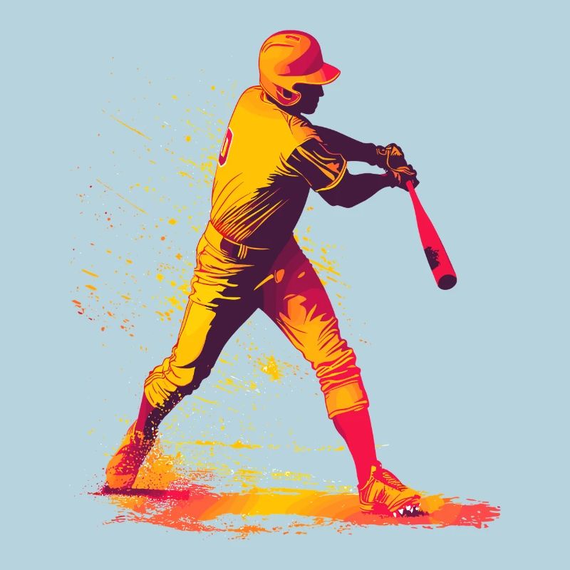 Farbexplosion Baseball-Schläger