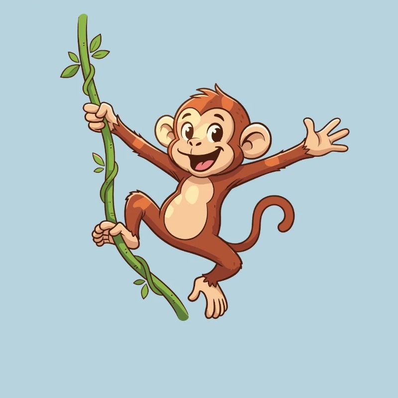 Monkey Liana Jumping