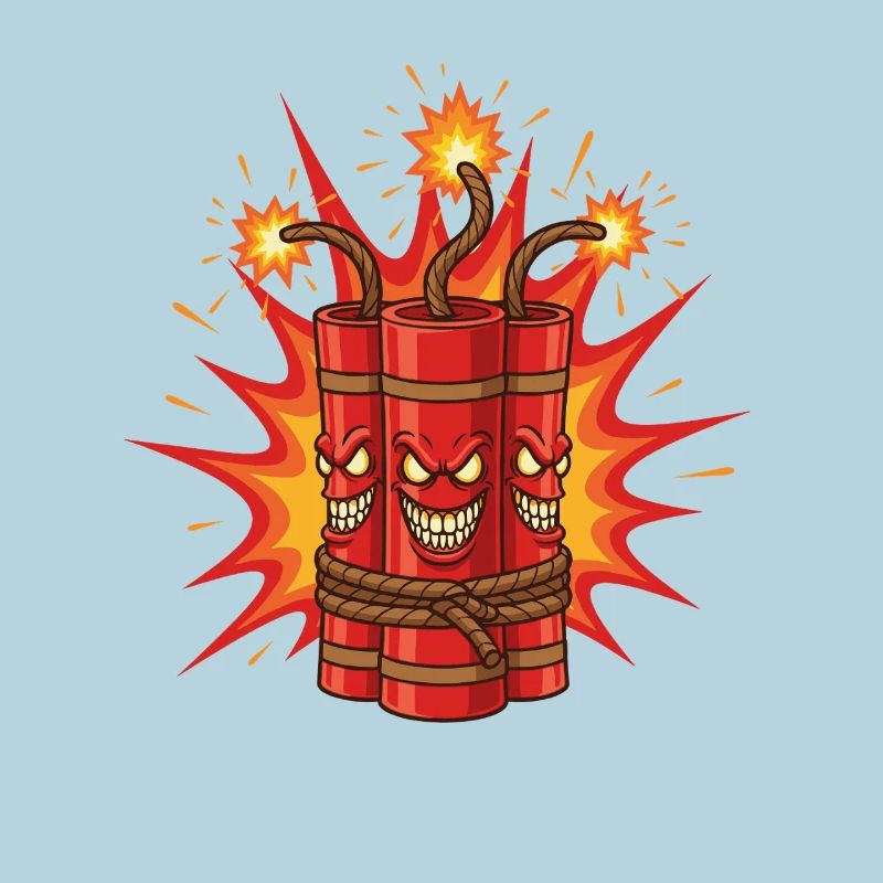 Explodierendes Dynamit-Kunst