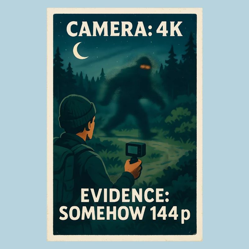 Camera 4K, proof 144p | Bigfoot Meme