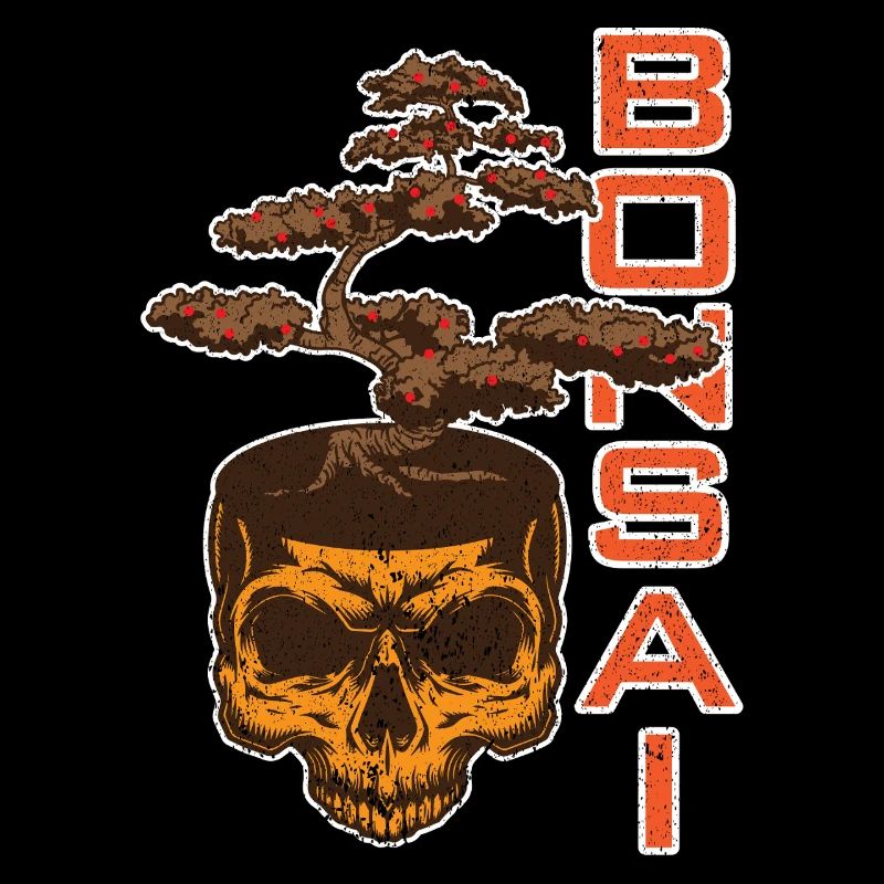 Bonsai Skull Japanese Zen Tree Design