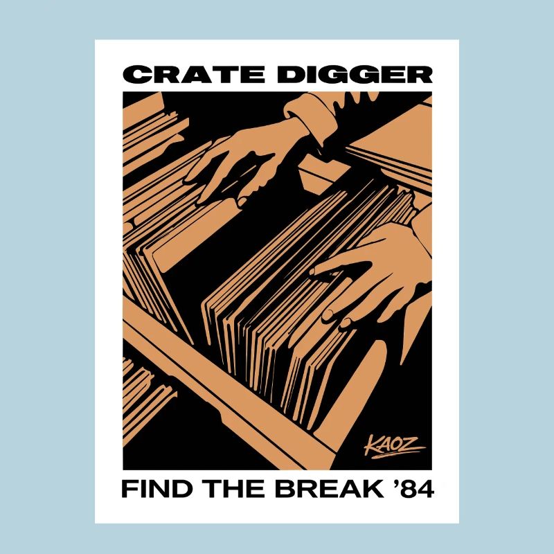 Crate Digger Vinyl Poster 84