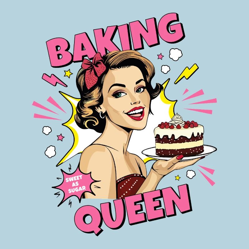 Cuisson Gâteau Cuisson Reine Cuisson Fée Boulanger Pop Art
