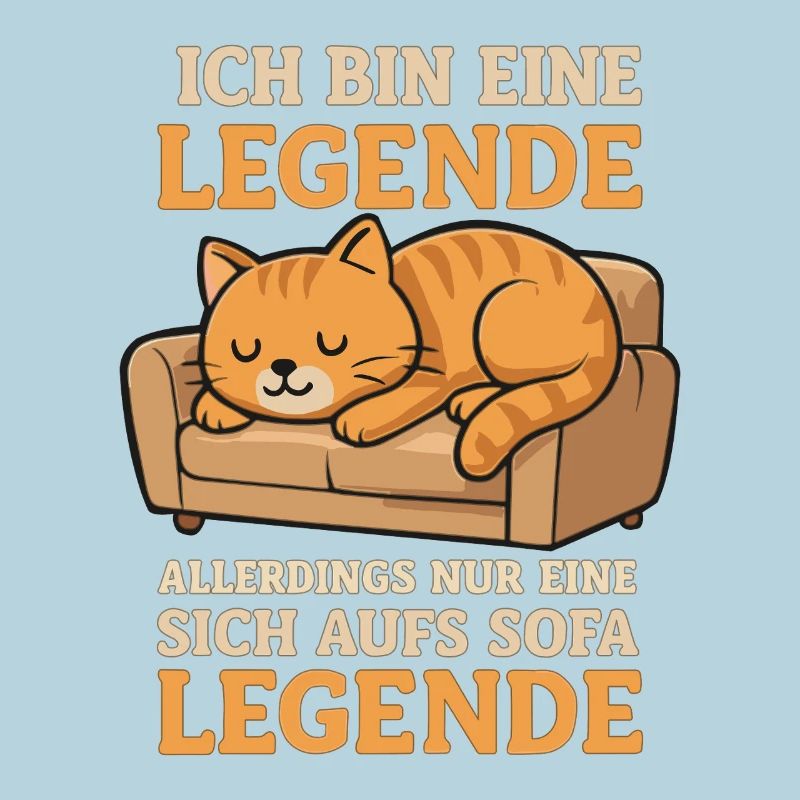 Sofa Legende Katze Lustiger Spruch