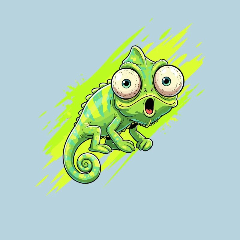 Neon Chamäleon Spritzer